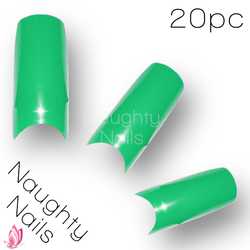 20pcs AQUAMARINE SOLID COLOUR French Salon Design Nail Acrylic Gel Tips  