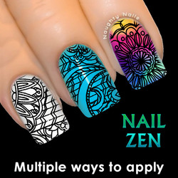 NAIL ZEN #302 Hypnotic Colouring in Water Transfer Decal Sticker Art Tattoo