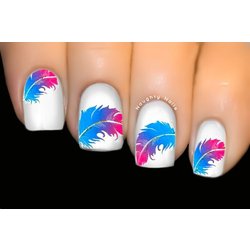 Fairy Floss Feathers - FEATHER Nail Art Water Transfer Decal Sticker #1748