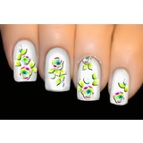 Neon Rose - FLOWER Nail Water Tattoo Transfer Decal Sticker BLE-1113
