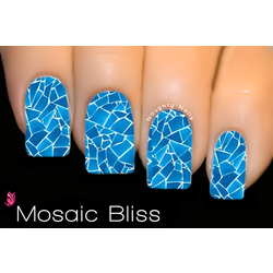 Mosaic Bliss - MASTERPIECE Nail Water Tattoo Decal Sticker C-133
