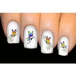 LULLABY Butterfly Nail Water Transfer Decal Sticker Art Tattoo 542