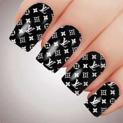 LV Night Luxe Full Cover Nail Decal Art Water Slider Sticker