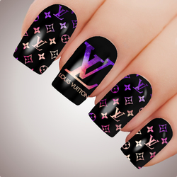 LV TWILIGHT GALAXY Luxe Full Cover Nail Decal Water Sticker Slider Art 
