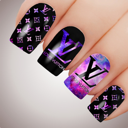 LV CELESTIAL GALAXY Luxe Full Cover Nail Decal Water Sticker Slider Art