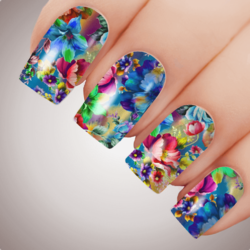 CARNIVALE Floral Full Cover Nail Decal Art Water Slider Transfer
