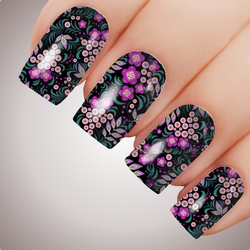 Berry Floral - ULTIMATE COLLECTION - Full Nail Decal Water Transfer Tattoo