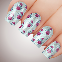 Damask Rose - ULTIMATE COLLECTION - Full Nail Decal Water Transfer Tattoo