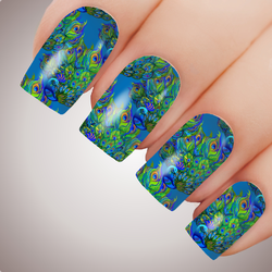 Charming Peacock - ULTIMATE COLLECTION - Full Nail Decal Water Transfer Tattoo