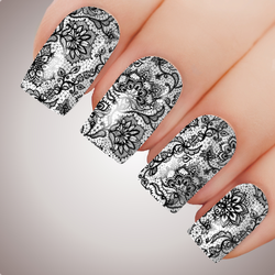 Burlesque Lace - ULTIMATE COLLECTION - Full Nail Decal Water Transfer Tattoo