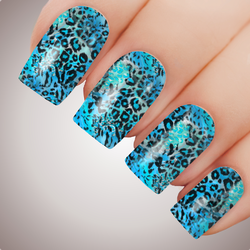 Aquamarine Animal - ULTIMATE COLLECTION - Full Nail Art Decal Water Transfer Tattoo