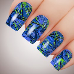 Electro Paint Blue - ULTIMATE COLLECTION - Full Nail Art Decal Water Transfer Tattoo
