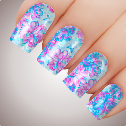 Valley Flower Twilight - ULTIMATE COLLECTION - Full Nail Art Decal Water Transfer Tattoo