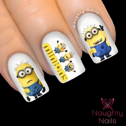50 x MINIONS Despicable Me Nail Water Transfer Decal Sticker Art Tattoo