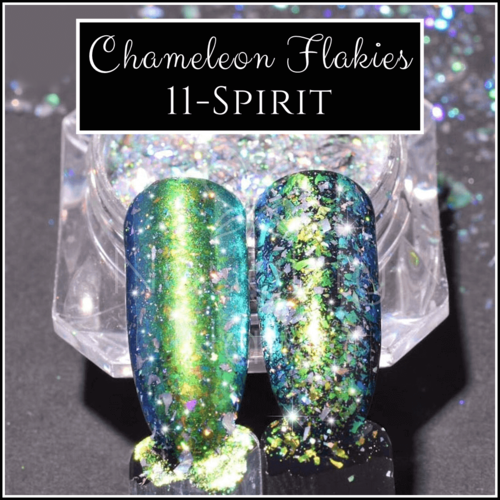 CHAMELEON FLAKIES - Spirit - Duochrome Shifting Powder Flake Pigment Nail Art