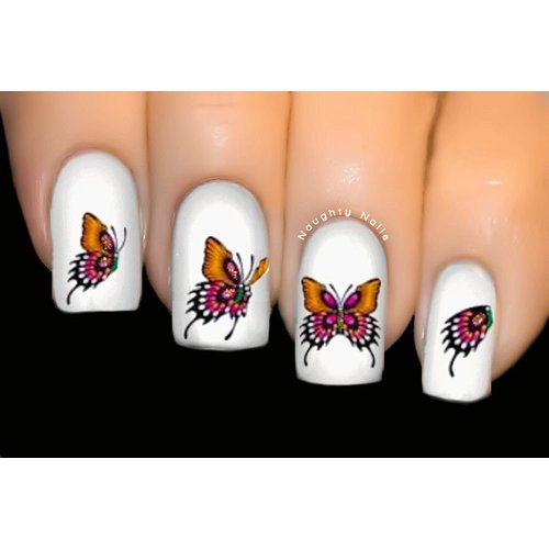 Ethereal Pink - BUTTERFLY Nail Art Water Tattoo Transfer Decal Sticker #1000