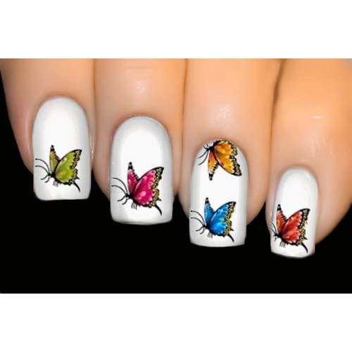 Prismatic - BUTTERFLY Nail Art Water Tattoo Transfer Decal Sticker SY-032