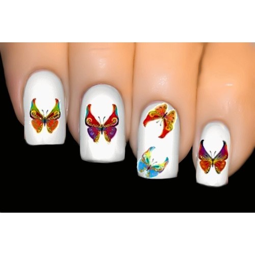 Dance - BUTTERFLY  Nail Art Water Tattoo Transfer Decal Sticker SY-035