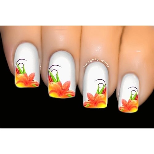 Lily Dream - FRENCH Nail Art Water Tattoo Transfer Decal Sticker B-100