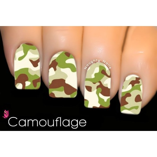 Camouflage - FULL COVER Series Nail Water Transfer Decal Sticker Army C-124