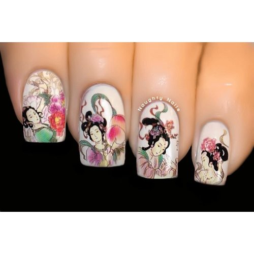 Oriental Geisha Girls - INSPIRED Nail Water Transfer Decal Sticker BLE-1810