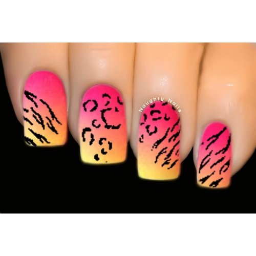 Black Animal Print - INSPIRED Nail Water Tattoo Decal Sticker D-055