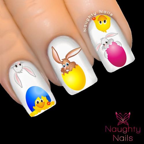 EASTER HATCHLINGS Nail Water Transfer Decal Sticker Art Tattoo