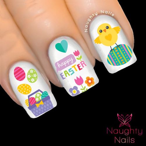 EASTER SPRING CHICKEN Nail Water Transfer Decal Sticker Art Tattoo