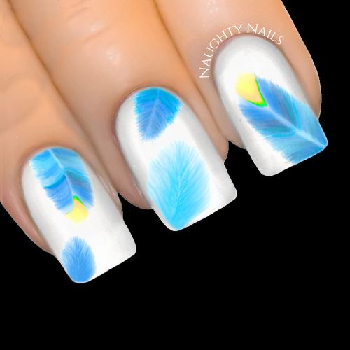 ANGELIC Dream Feather Nail Water Transfer Decal Sticker Art Tattoo
