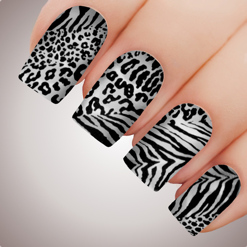 ANIMAL INSTINCTS Snow Full Cover Nail Decal Art Water Slider Sticker