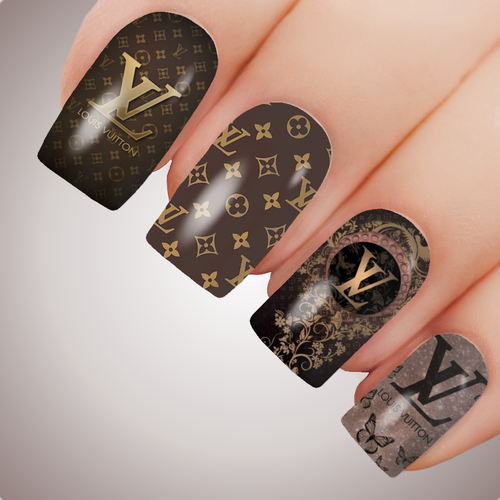lv nails stickers designs luxury
