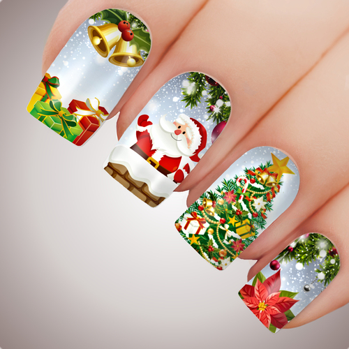 TRADITIONAL CHRISTMAS Full Cover Nail Decal Art Water Slider 
