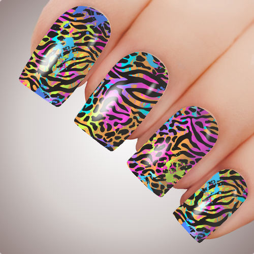Rainbow Animal - ULTIMATE COLLECTION - Full Nail Decal Water Transfer Tattoo