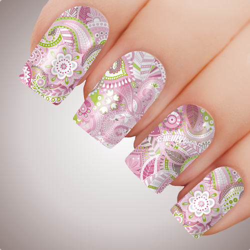 Pink Bohemian Dream - ULTIMATE COLLECTION - Full Nail Decal Water Transfer Tattoo