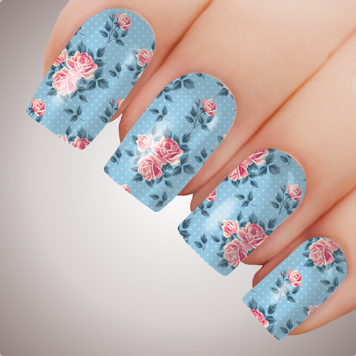 Shabby Chic Rose - ULTIMATE COLLECTION - Full Nail Decal Water Transfer Tattoo
