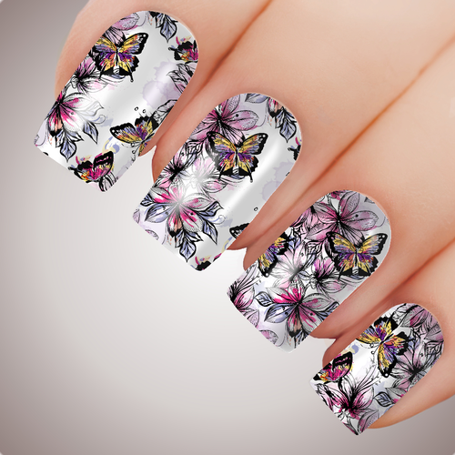 Butterfly Charm - ULTIMATE COLLECTION - Full Nail Decal Water Transfer Tattoo