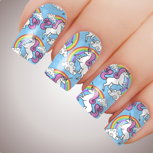 Unicorn Rainbows - ULTIMATE COLLECTION - Full Nail Decal Water Transfer Tattoo