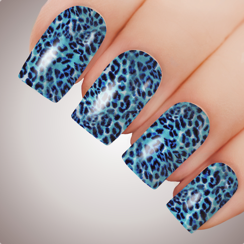 Animalistic in Blue - ULTIMATE COLLECTION - Animal Print Full Nail Art Decal Water Transfer Tattoo