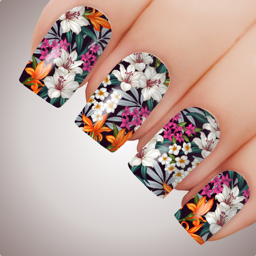 Exotic Blossom - ULTIMATE COLLECTION - Full Nail Art Decal Water Transfer Tattoo