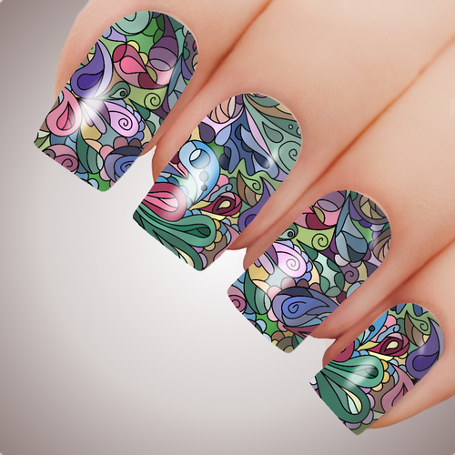 Painted Glass - ULTIMATE COLLECTION - Full Nail Art Decal Water Transfer Tattoo