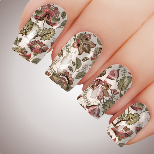 Emily Floral - ULTIMATE COLLECTION - Full Nail Art Decal Water Transfer Tattoo