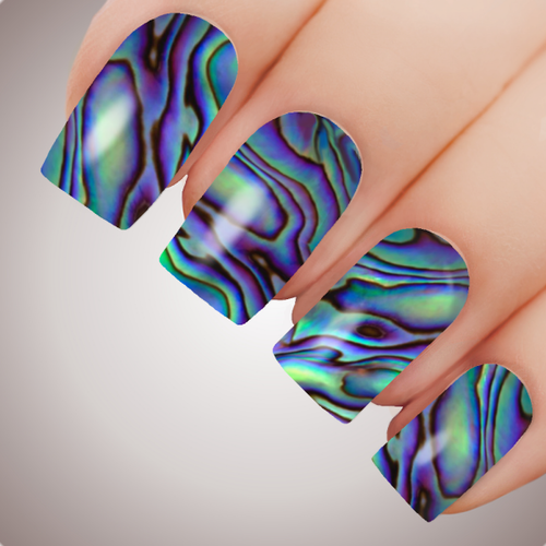 Abalone Shell - ULTIMATE COLLECTION - Full Nail Art Decal Water Transfer Tattoo