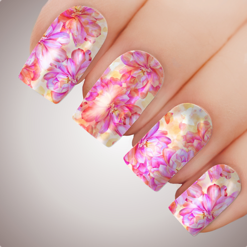 Valley Flower Sunset - ULTIMATE COLLECTION - Full Nail Art Decal Water Transfer Tattoo