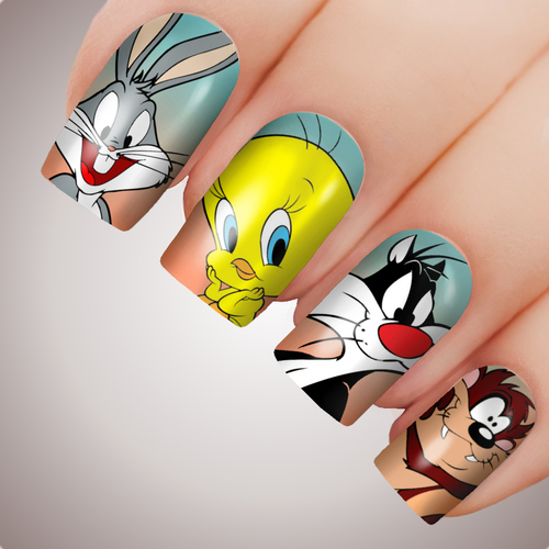 LOONEY TUNES mixed Bugs Bunny Tweety Sylvester Art Decal Water Transfer ...
