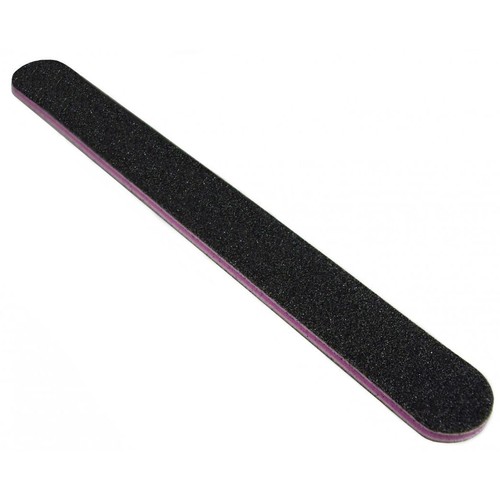 1 x Professional Acrylic Gel Natural Nail File 100 / 180 Black Red Straight 