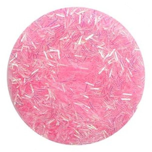 Rose Pink FLITTER Nail Art Glitter Strips for Acrylic or UV Gel Nails