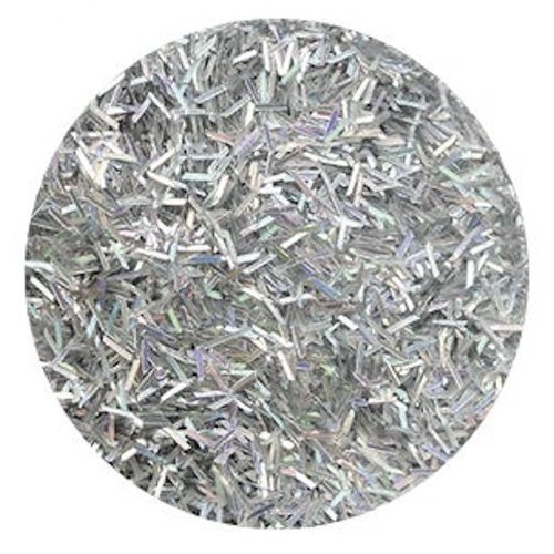 Sparkling Silver FLITTER Nail Art Glitter Strips for Acrylic or UV Gel Nails