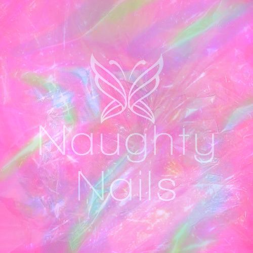 Opalescent PINK Angel Paper Mylar Sheet Shattered Glass Nail Art Embed Cellophane